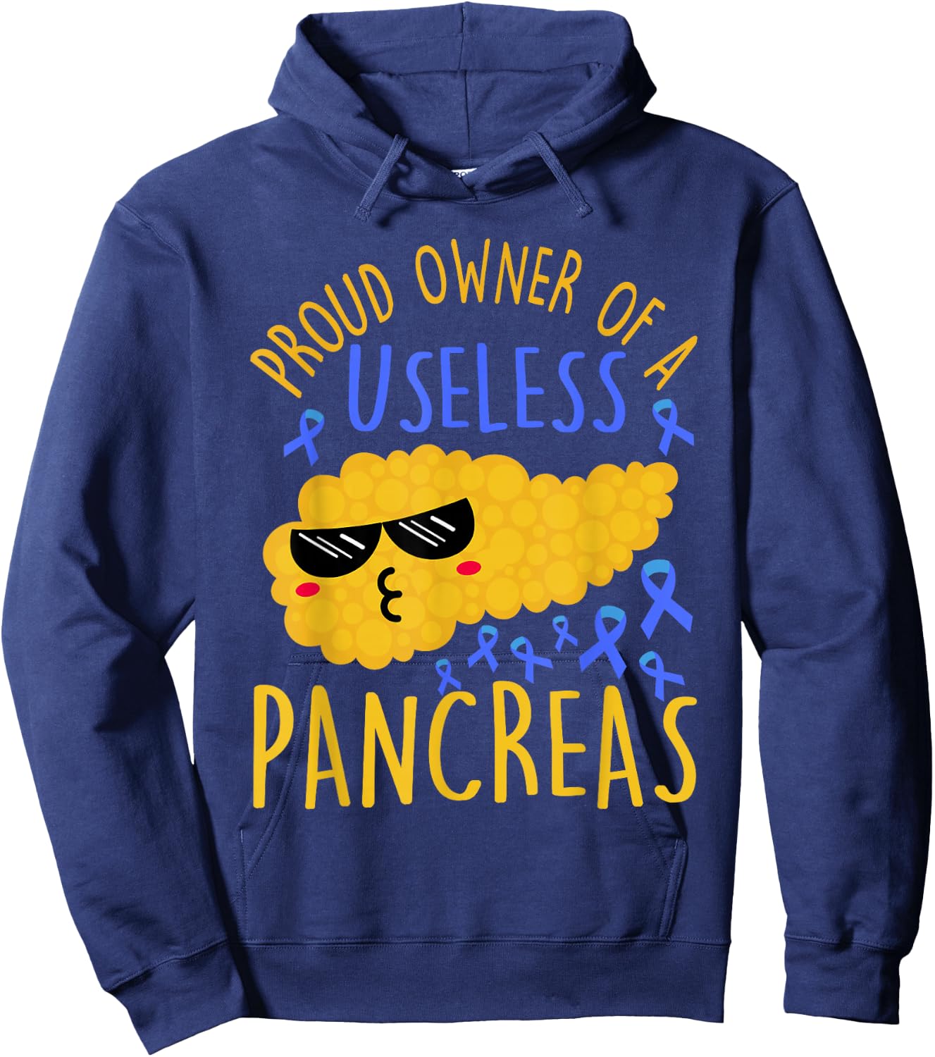 Type 1 Diabetes Awareness Funny T1D Diabetes Warrior Kids Hoodie - Hoodie | Navy