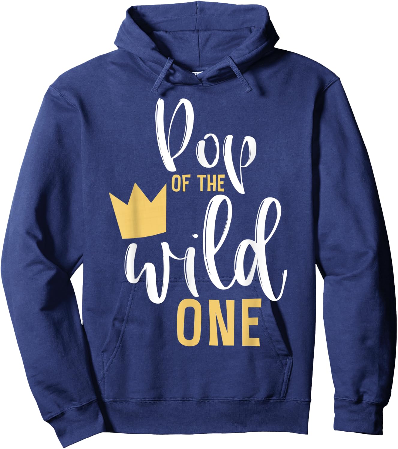 Pop of the Wild One Matching 1st Birthday First Thing PopPop Hoodie - Hoodie | Navy