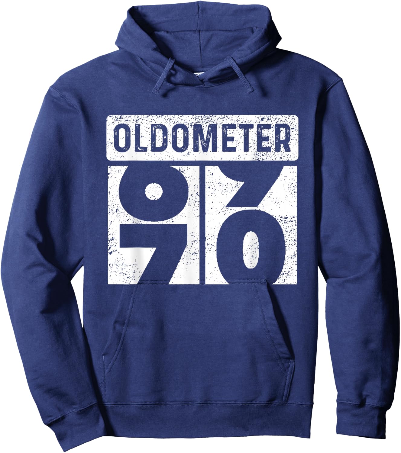 Oldometer Odometer Funny 70th Birthday Present Turning 70 Hoodie - Hoodie | Navy