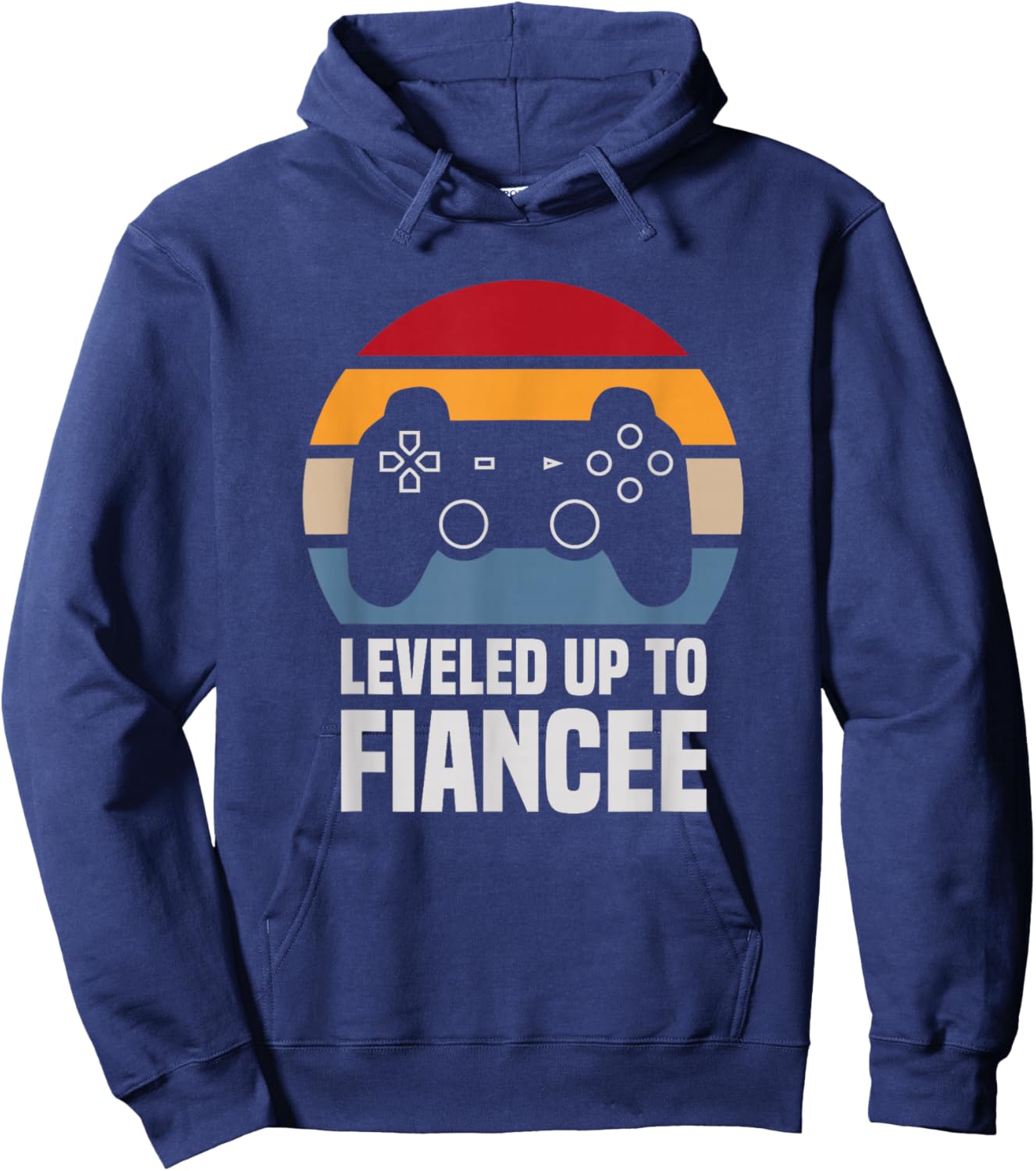 Leveled Up To Fiancee Gifts Newly Engaged Couple Hoodie - Hoodie | Navy