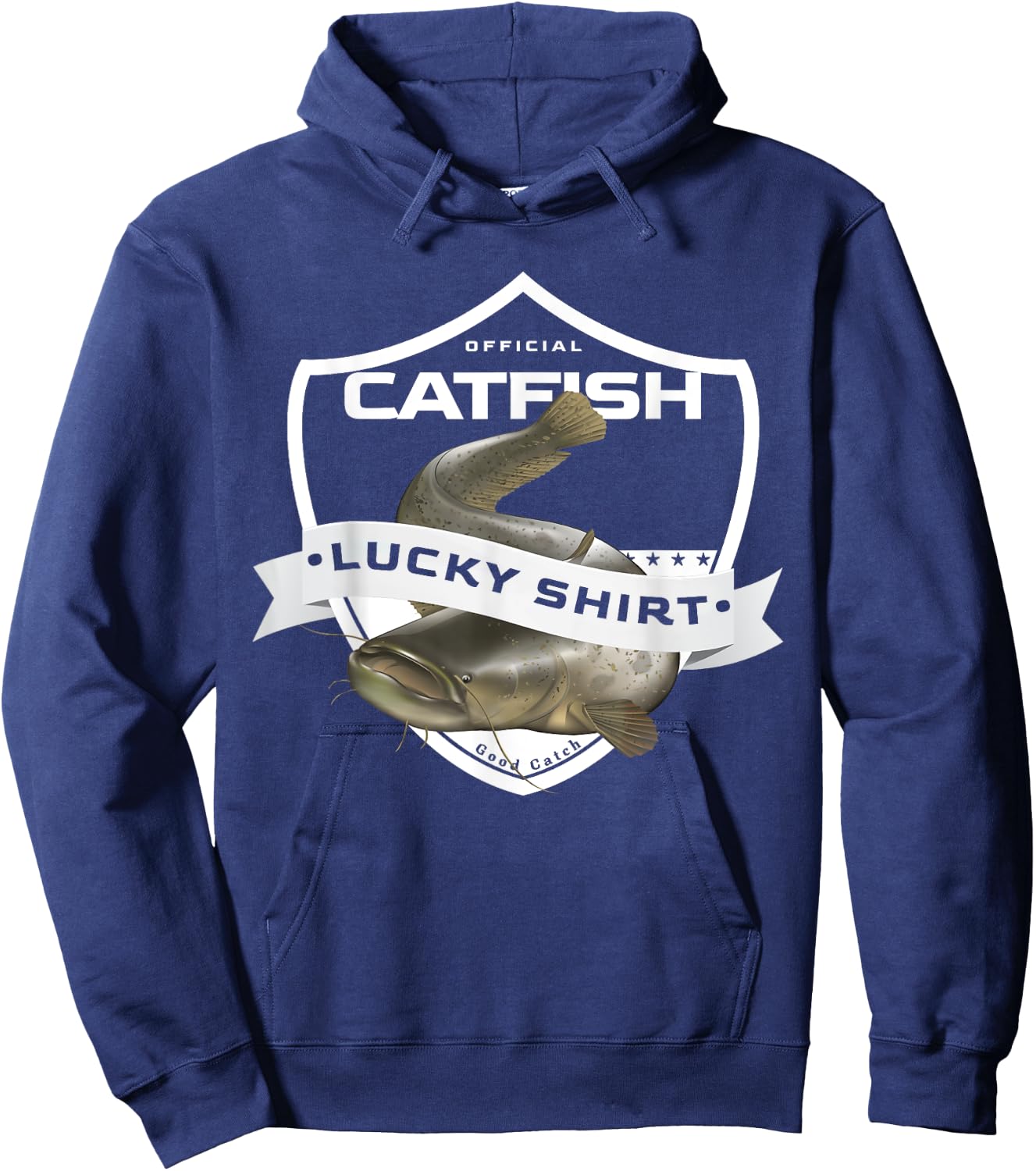 Catfish Lucky Shirt Funny Accessories to Catfish Fishing Hoodie - Hoodie | Navy