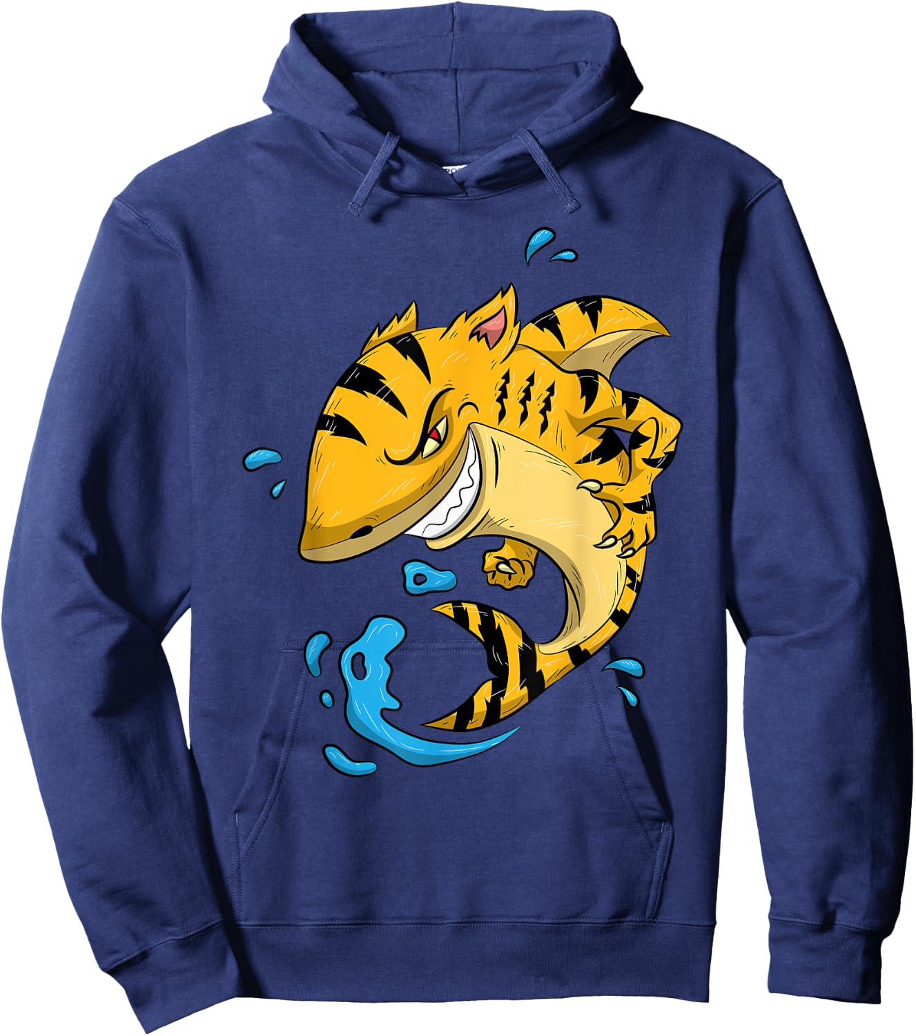 Tiger Shark Shirt Tigershark Boys Men Kids Predators Present Hoodie - Hoodie | Navy