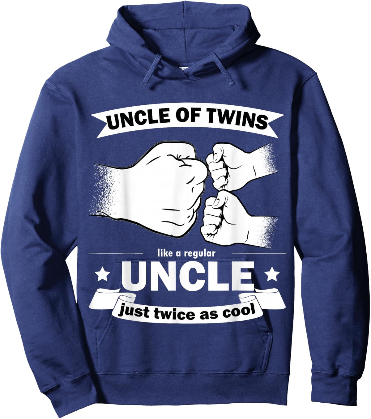 Uncle of Twins Baby Party Announcement Hoodie - Hoodie | Navy