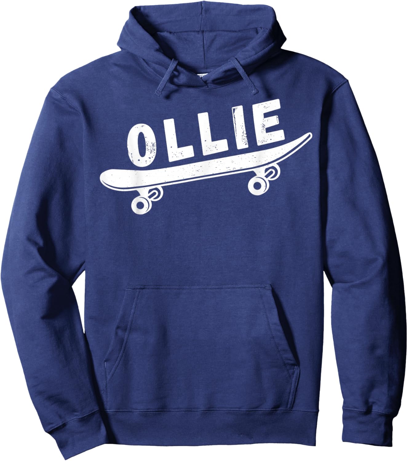 Skateboarding Ollie Vintage Skateboarder Grungy Graphic Hoodie - Hoodie | Navy