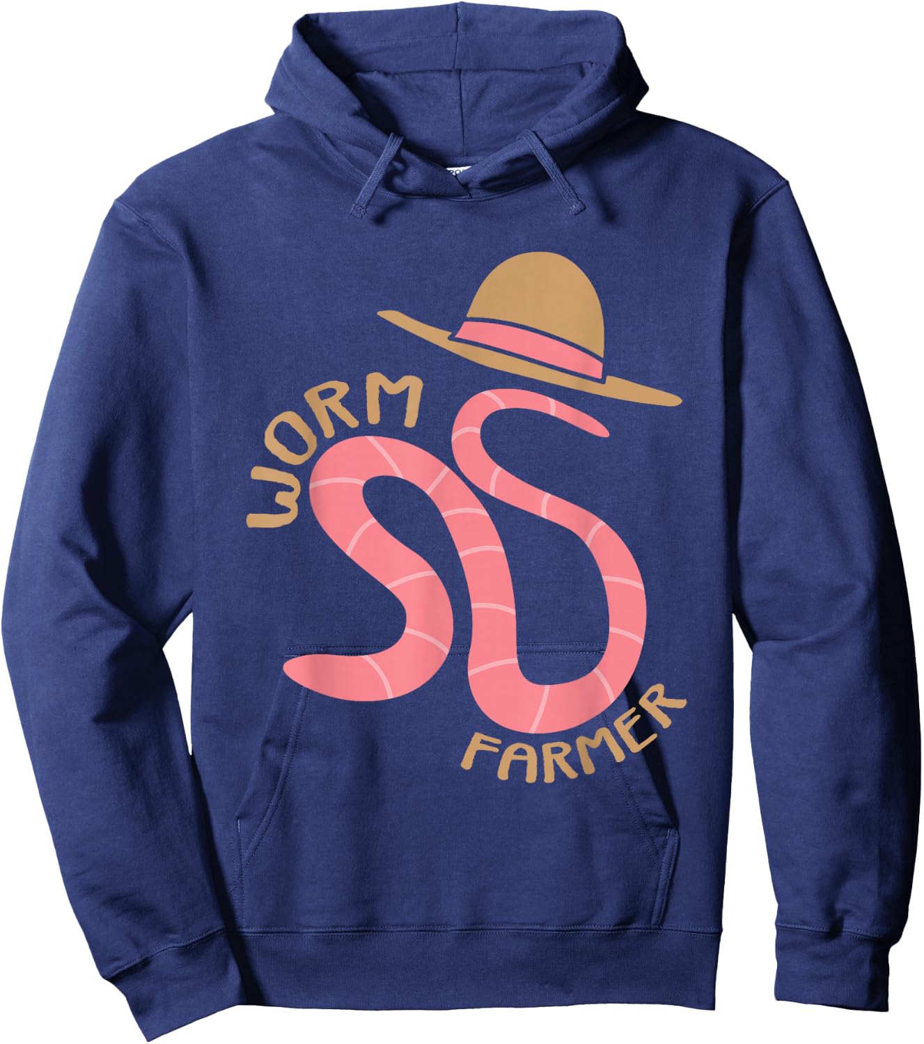 Worm Farmer Funny Vermiculture Gardening Gift Hoodie - Hoodie | Navy