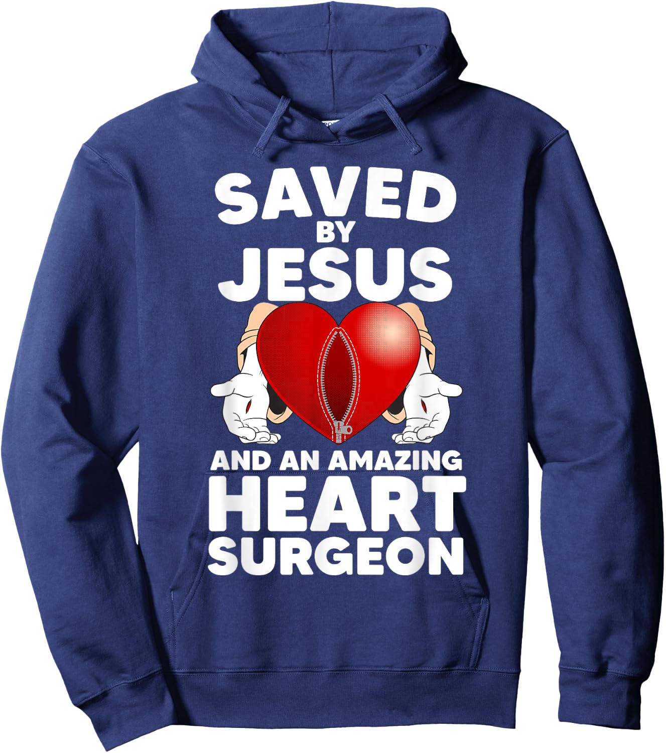 Funny Open Heart Surgery Design Women Heart Patients Hoodie - Hoodie | Navy