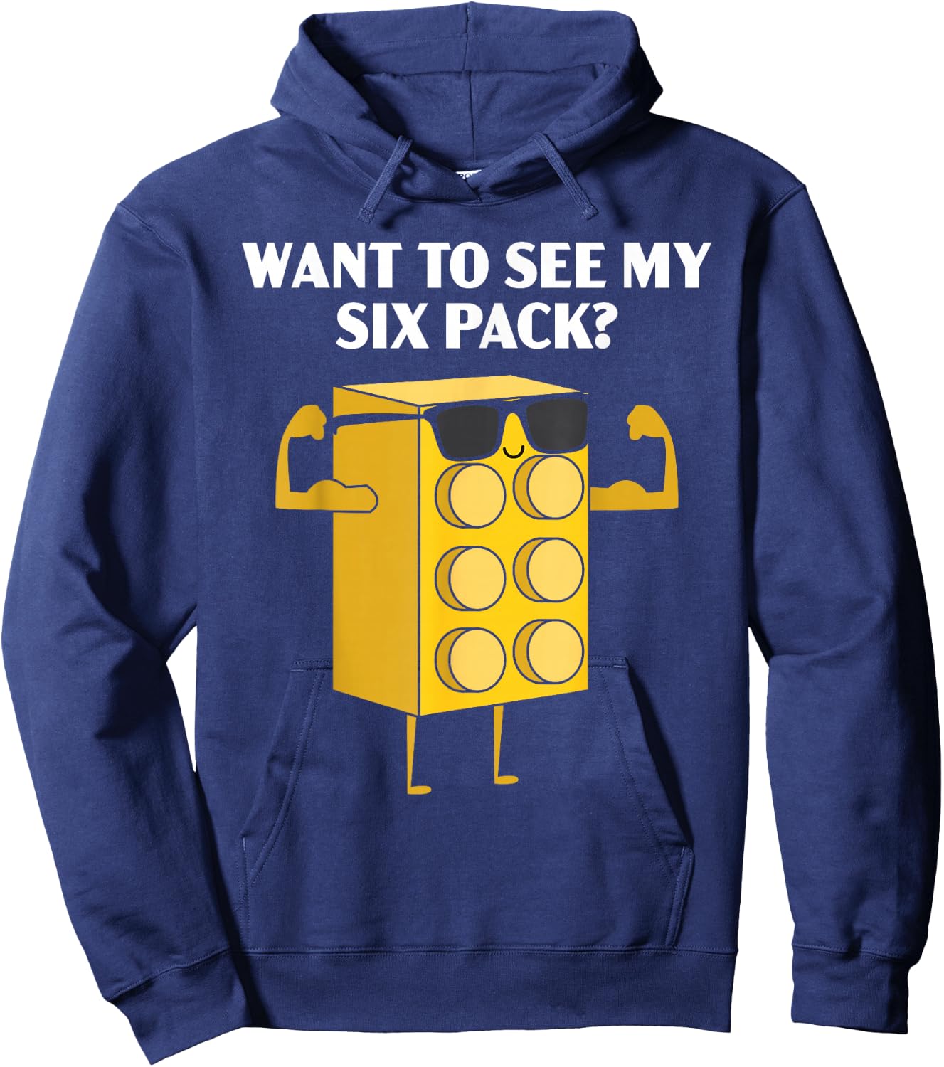 Want to See My Six Pack Bricks Lover Master Builder Hoodie - Hoodie | Navy