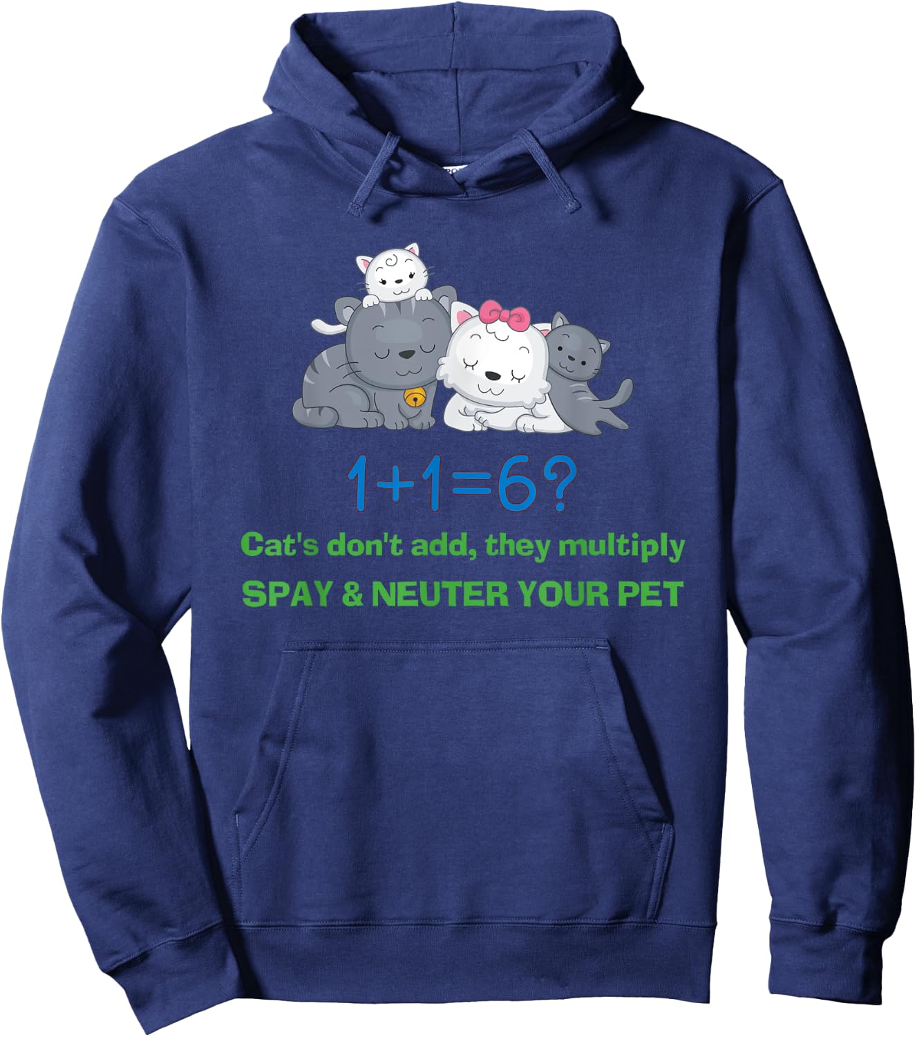 Lucky Dog Animal Rescue - Spay and Neuter Women Girls Kids Hoodie - Hoodie | Navy