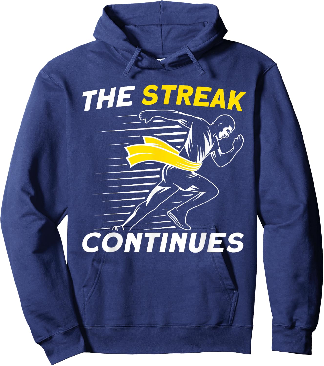 The streak continues Marathon Streak Runner Running Hoodie - Hoodie | Navy
