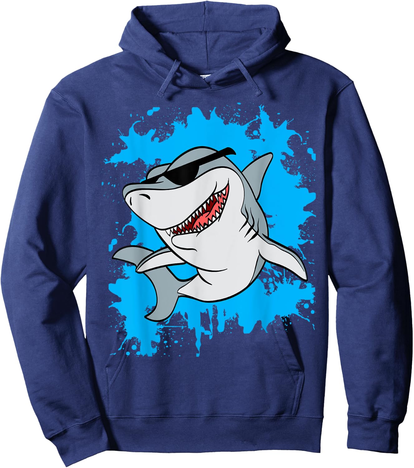 Shark Sunglasses Youth Shark Hoodie - Hoodie | Navy