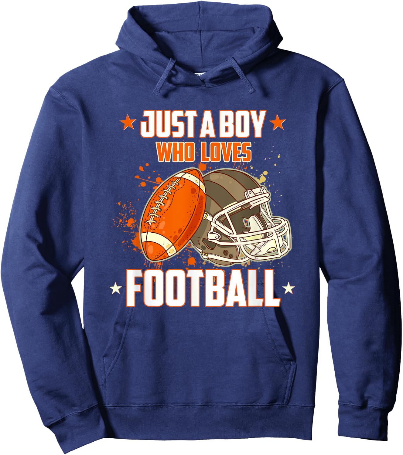 American Football Helmet Just A Boy Who Loves Football Hoodie - Hoodie | Navy