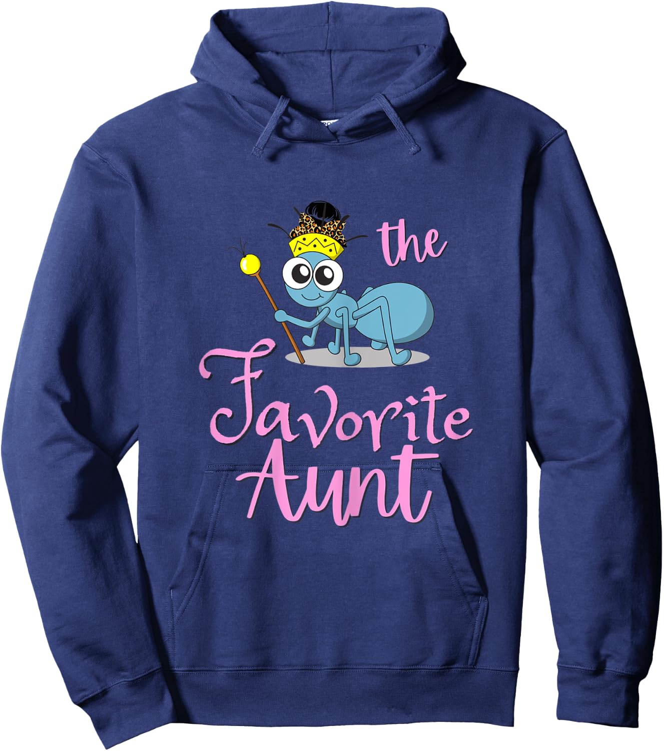FAVORITE Ant Aunt shirt. Messy bun Hoodie - Hoodie | Navy