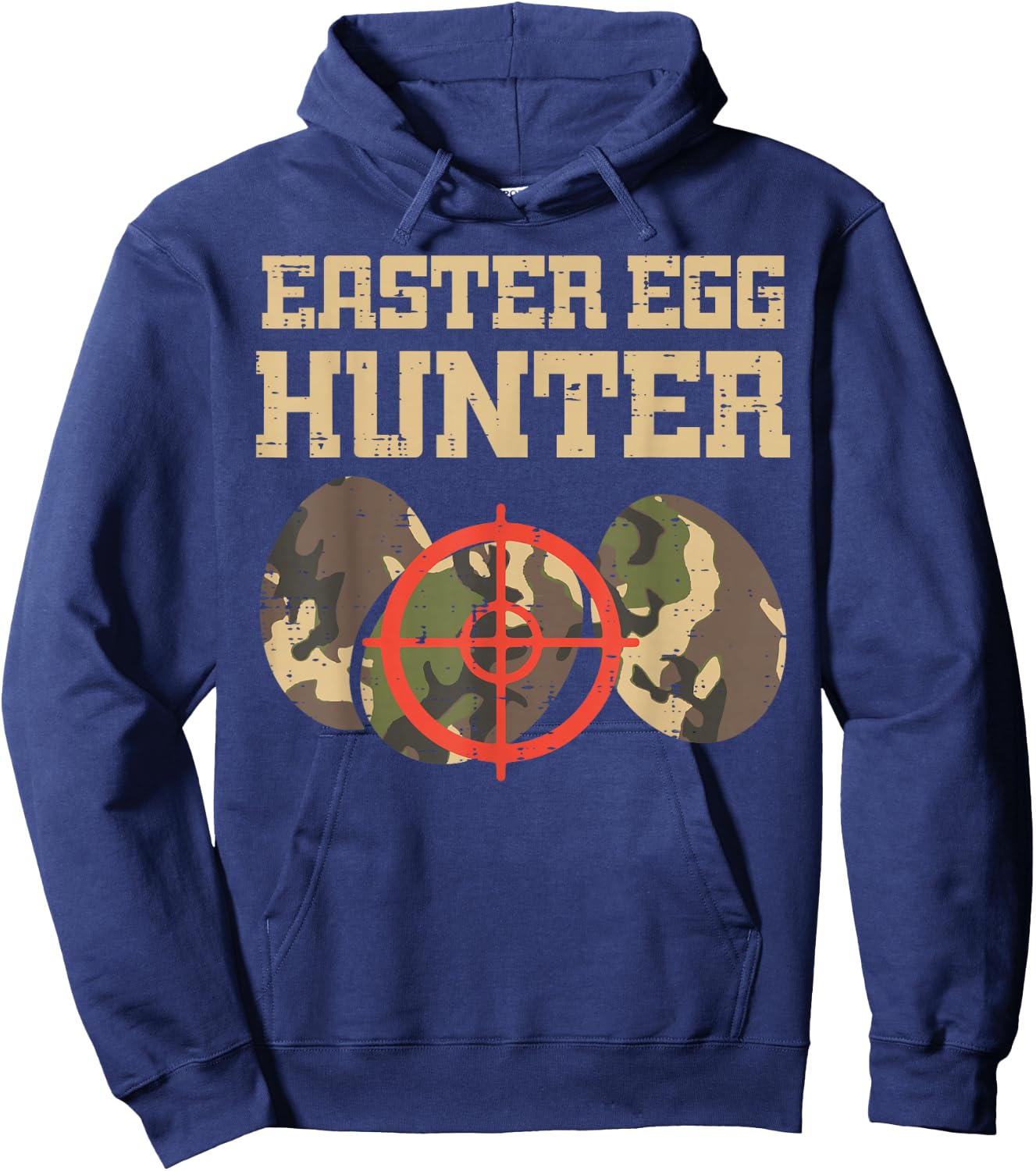 Easter Egg Hunter Camo Funny Hunting Boys Girls Kids Toddler Hoodie - Hoodie | Navy
