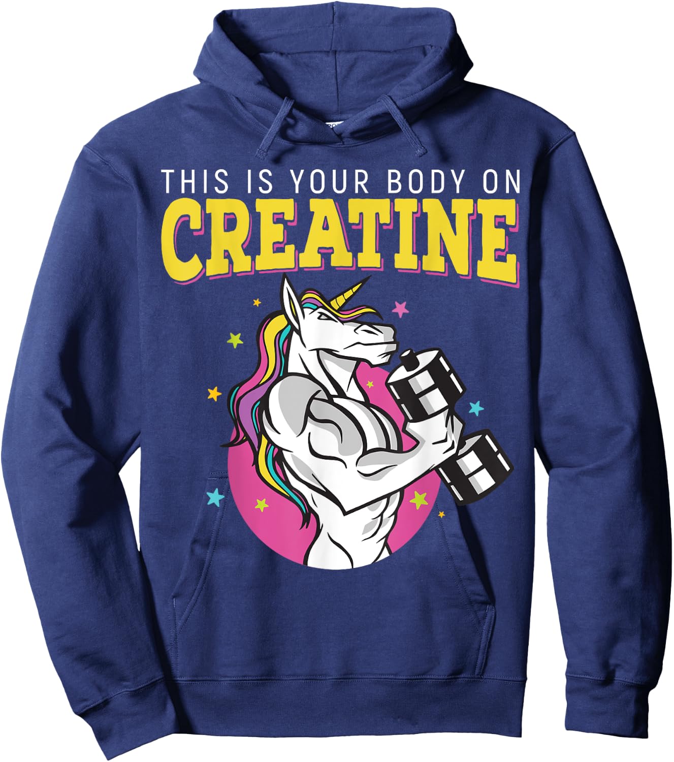 This Is Your Body On Creatine Gym Fitness Weightlifting Hoodie - Hoodie | Navy