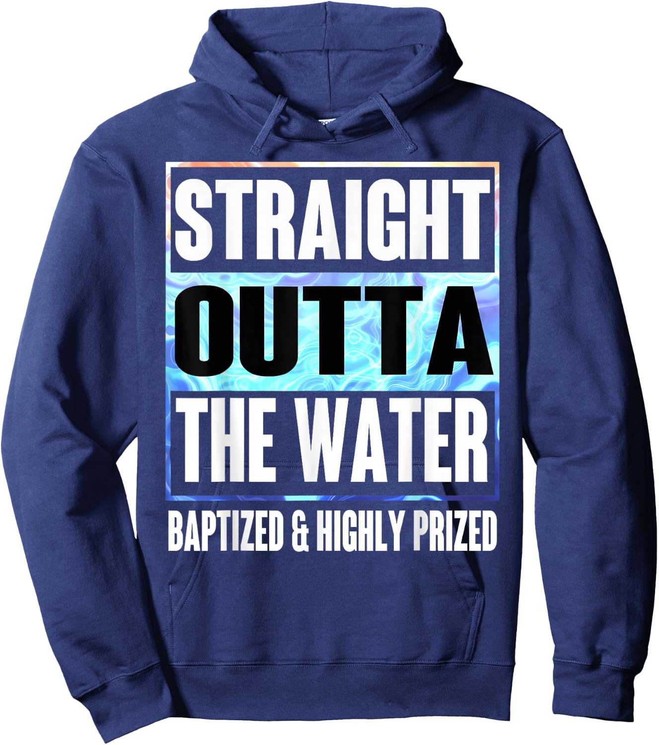 Baptism Shirt Adults Kids Funny Outta Water Gifts Idea Hoodie - Hoodie | Navy