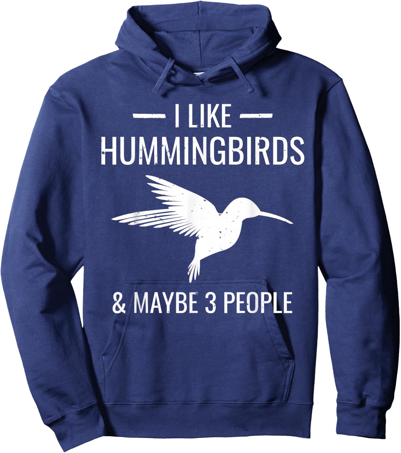 I Like Hummingbirds & Maybe 3 People Funny Introvert Hoodie - Hoodie | Navy