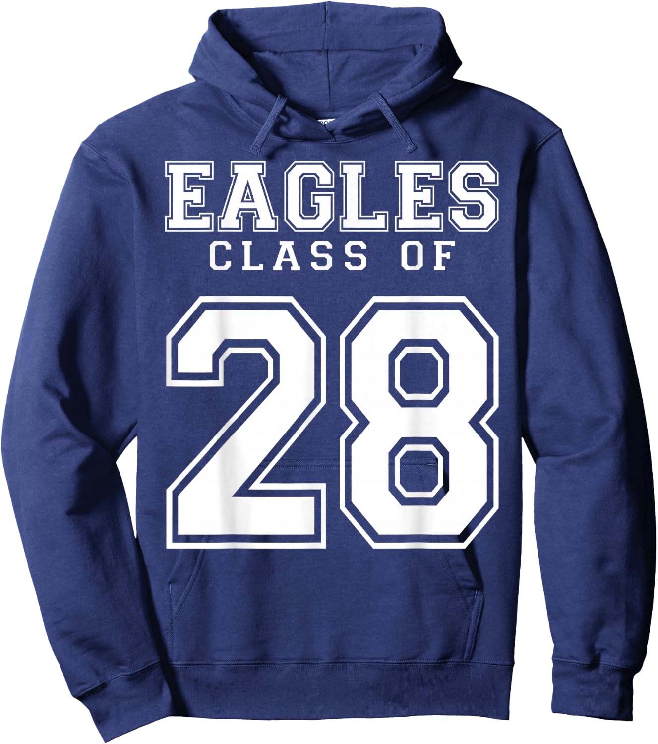Class Of 2028 Eagles Custom Graduation Senior Personalized Hoodie - Hoodie | Navy