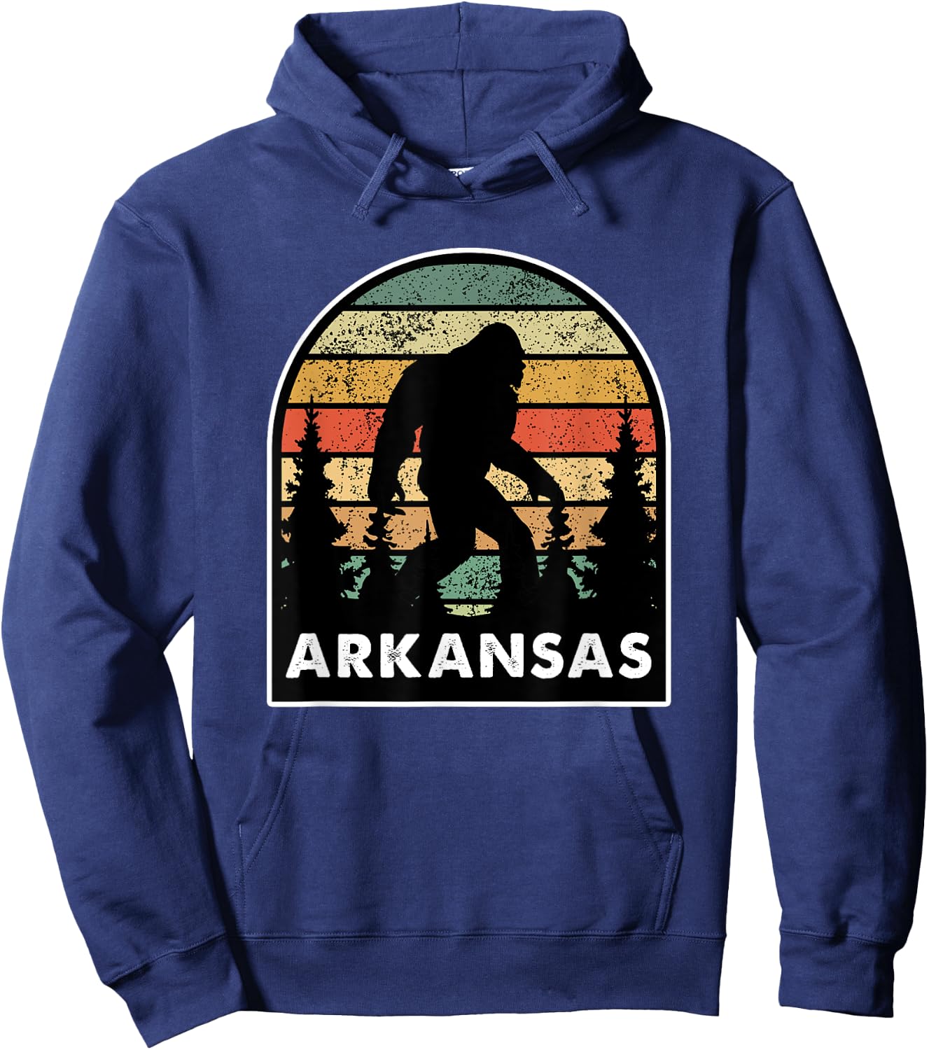 Arkansas and a Bigfoot, or a Sasquatch Hoodie - Hoodie | Navy