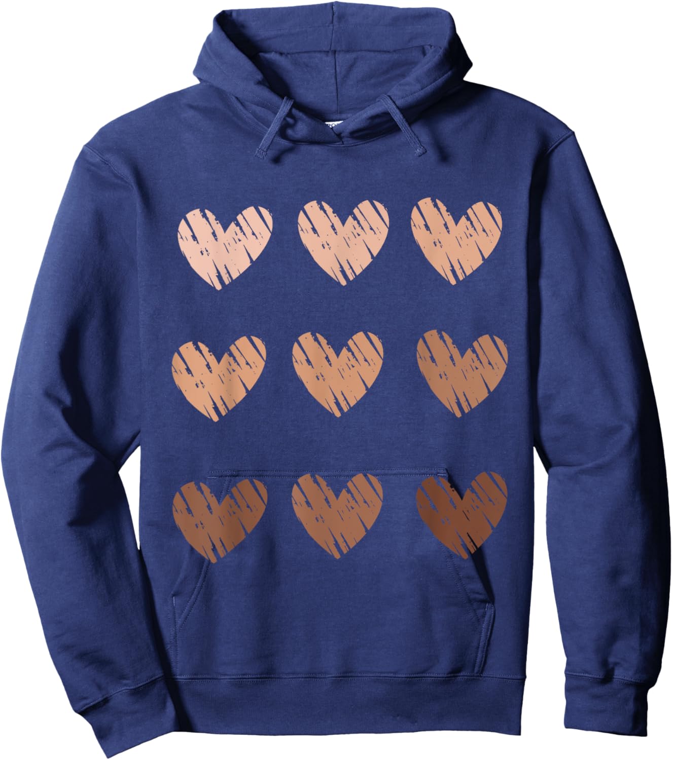 Skin Tone Hearts, Be, Kind Design, Melanin Hearts Gifts Hoodie - Hoodie | Navy