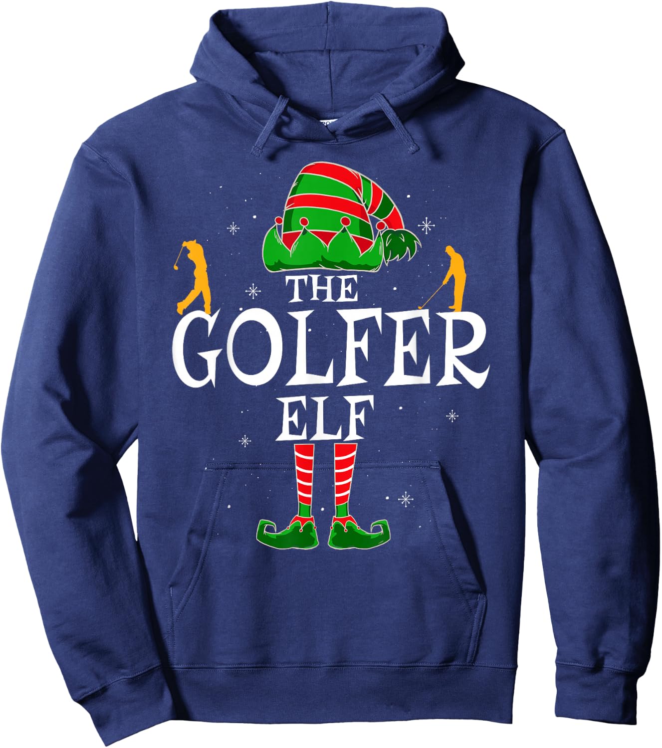 The Golfer Elf Group Matching Family Christmas Golf Funny Hoodie - Hoodie | Navy