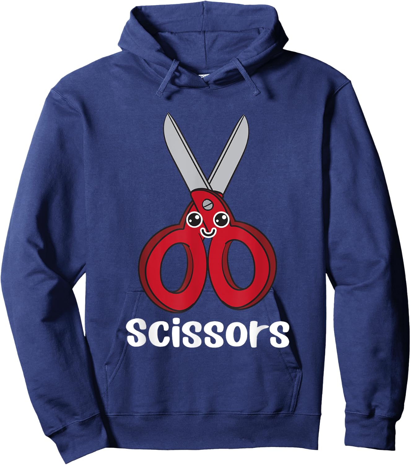 Rock Paper Scissors Game Cute Scissors Costume Kawaii Hoodie - Hoodie | Navy