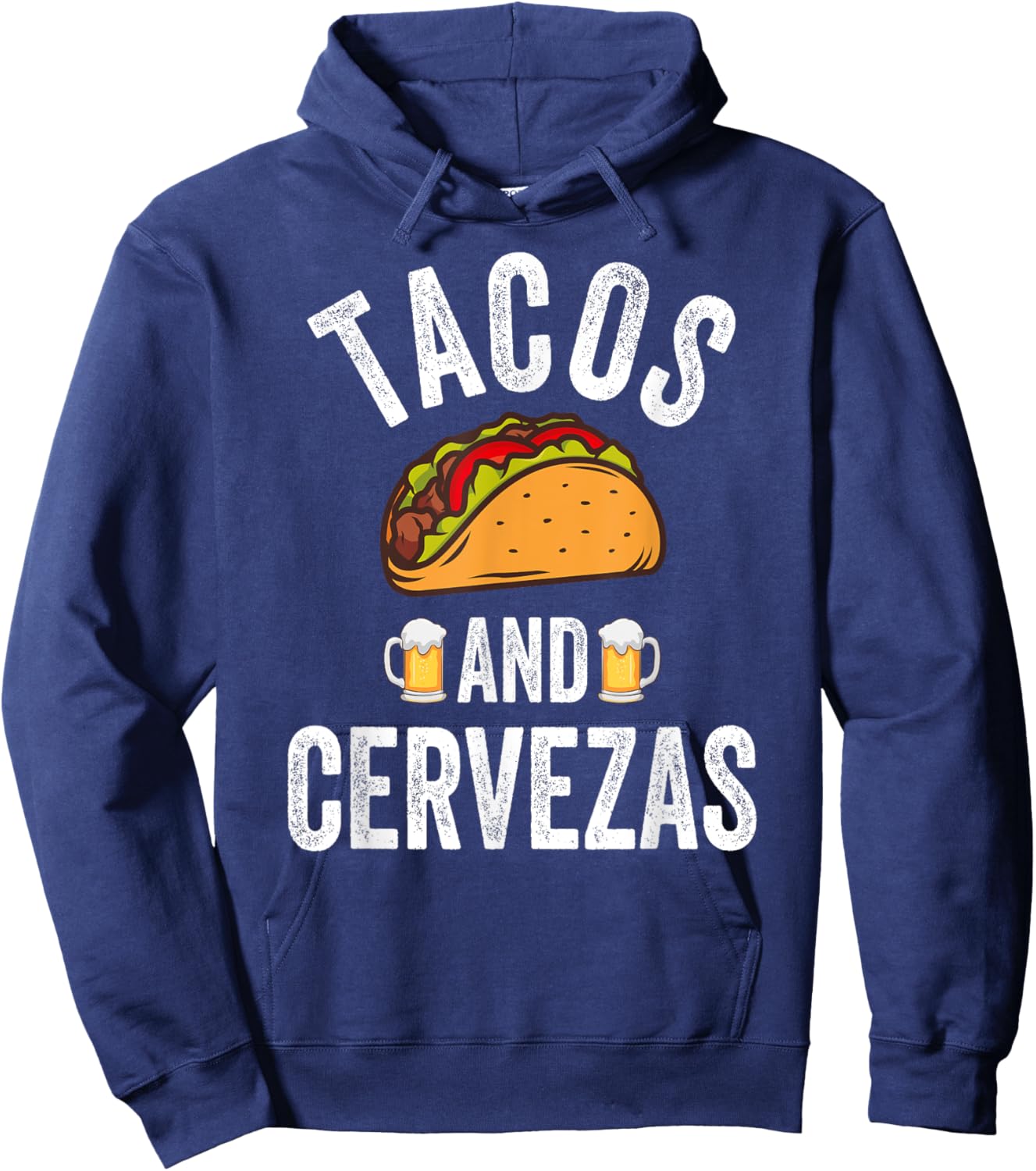 Tacos And Cervezas Shirt Funny Cinco De Mayo Mexican Party Hoodie - Hoodie | Navy