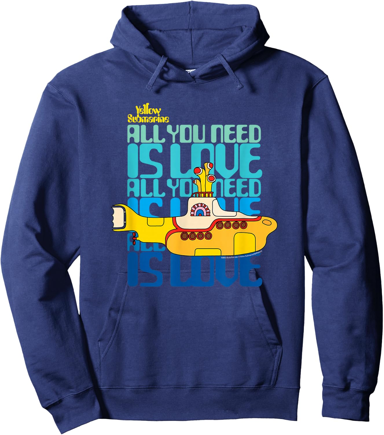 The Beatles - Yellow Submarine All You Need Is Love Hoodie - Hoodie | Navy