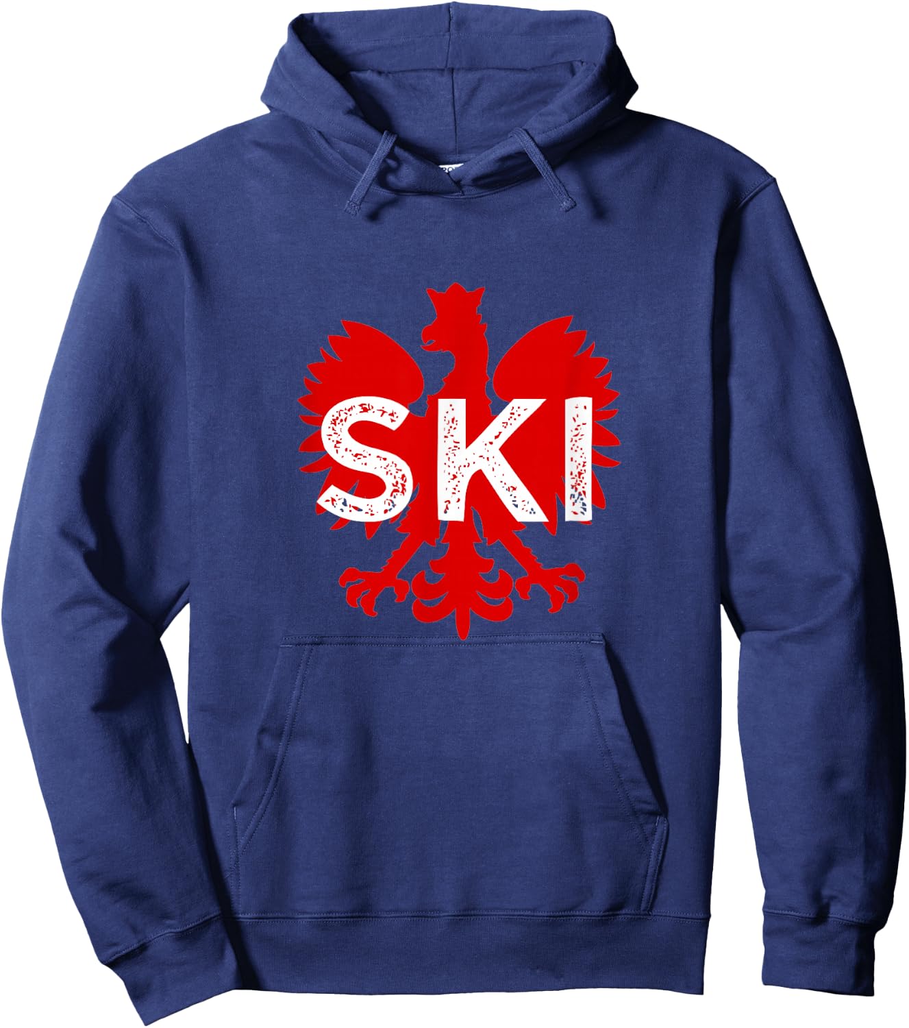SKI Polish Surnames Ending Dyngus Day Polish Eagle Polska Hoodie - Hoodie | Navy