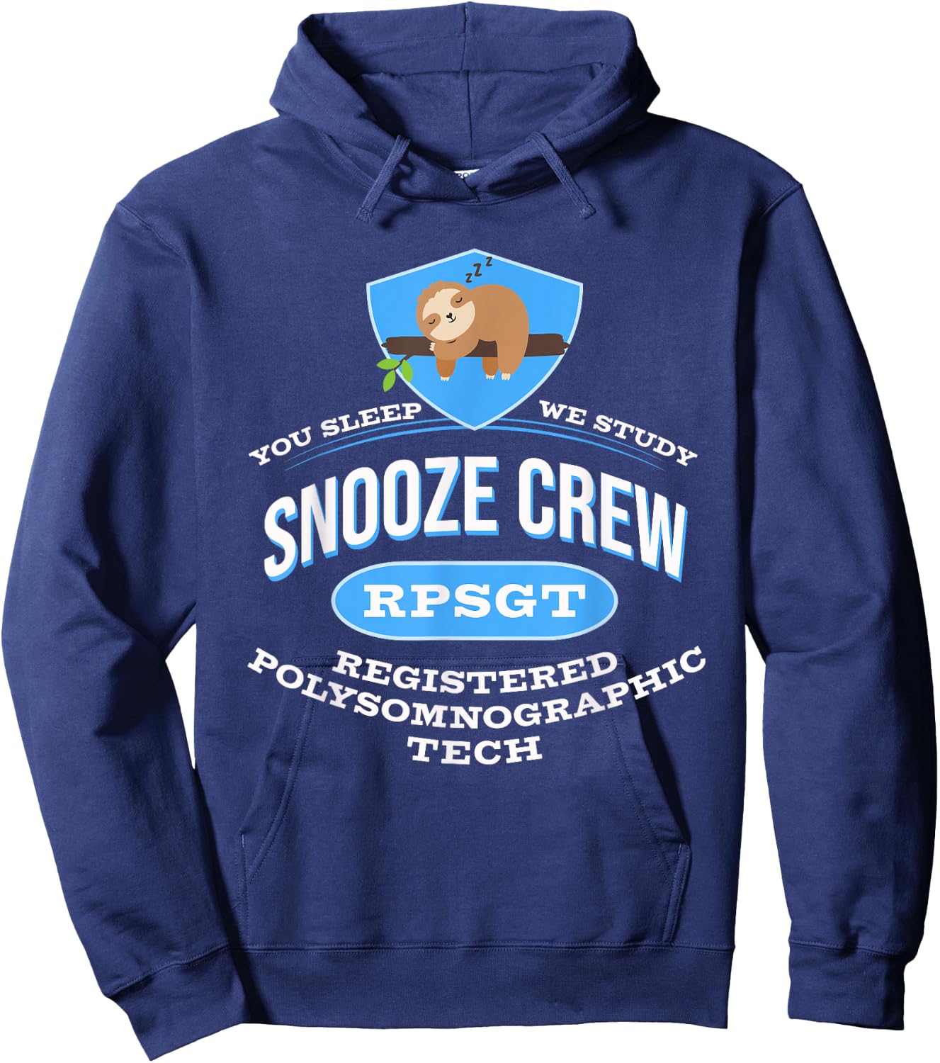 RPSGT Wee Sloth Snooze Crew Registered PolySomnoGraphic Tech Hoodie - Hoodie | Navy