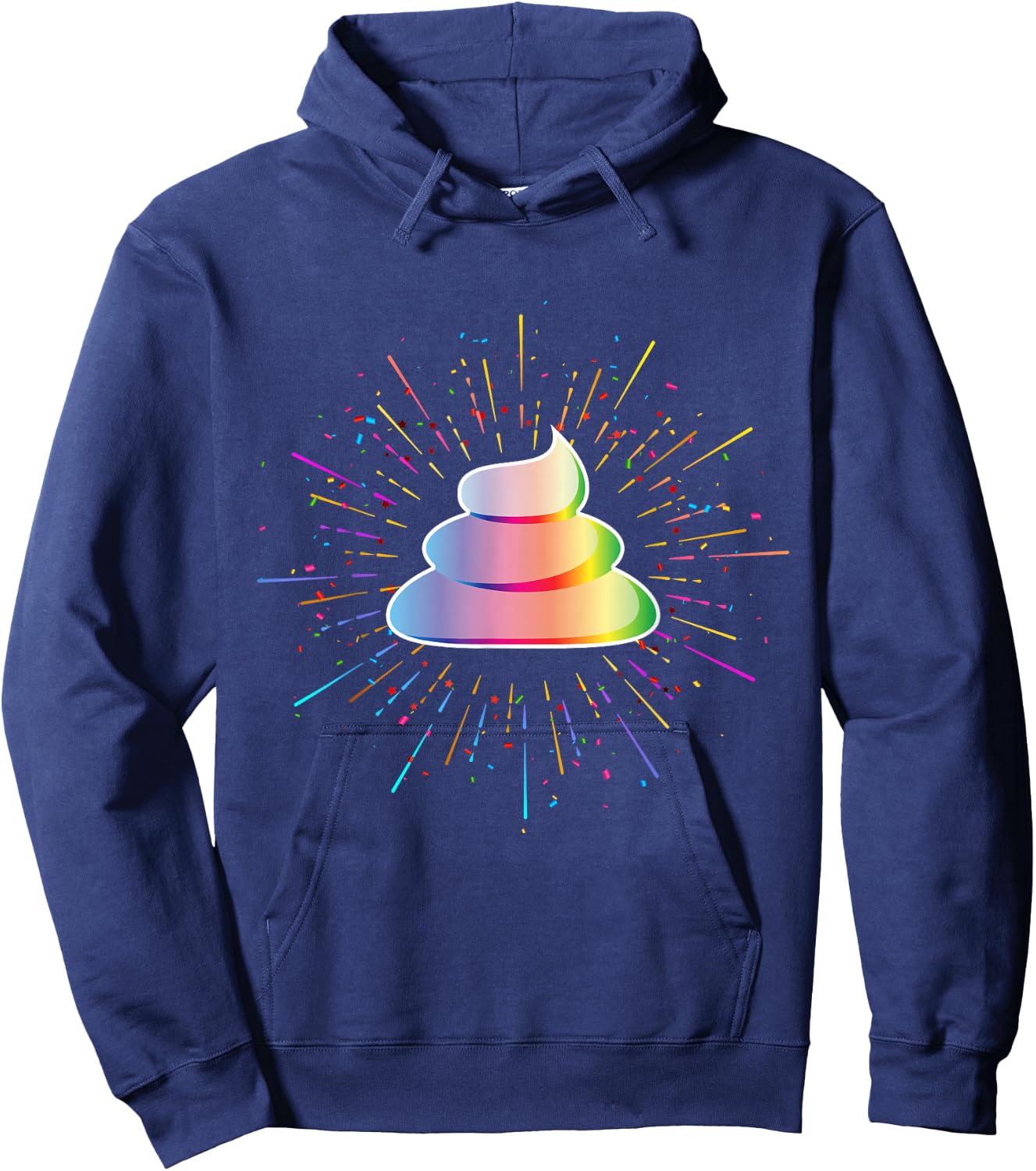 Rainbow Poop Emoticon Costume Halloween Hoodie - Hoodie | Navy
