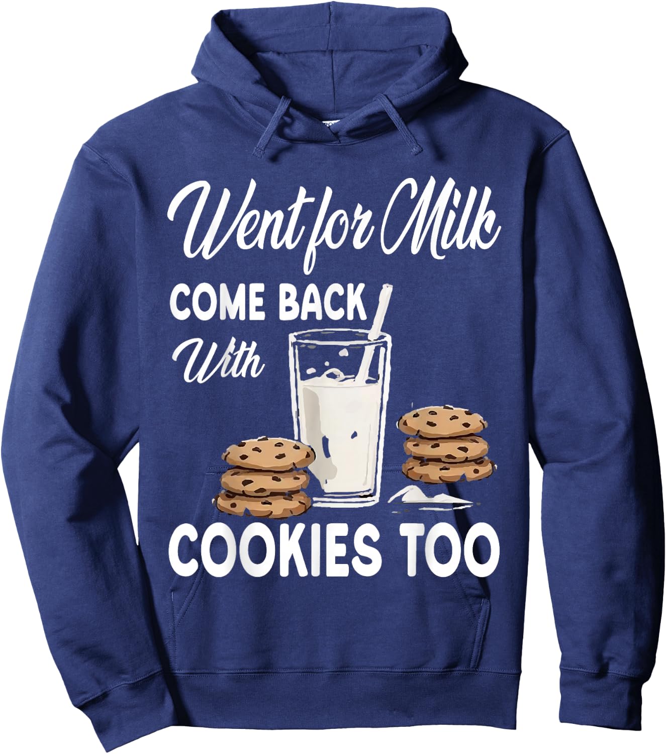 Dad Milk Cookie Funny Sarcastic Father's Day Daddy Humor Men Hoodie - Hoodie | Navy