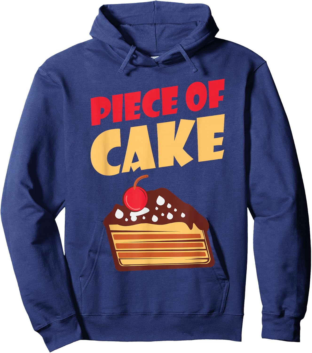 Piece of Cake Snack Baking Cake Hoodie - Hoodie | Navy