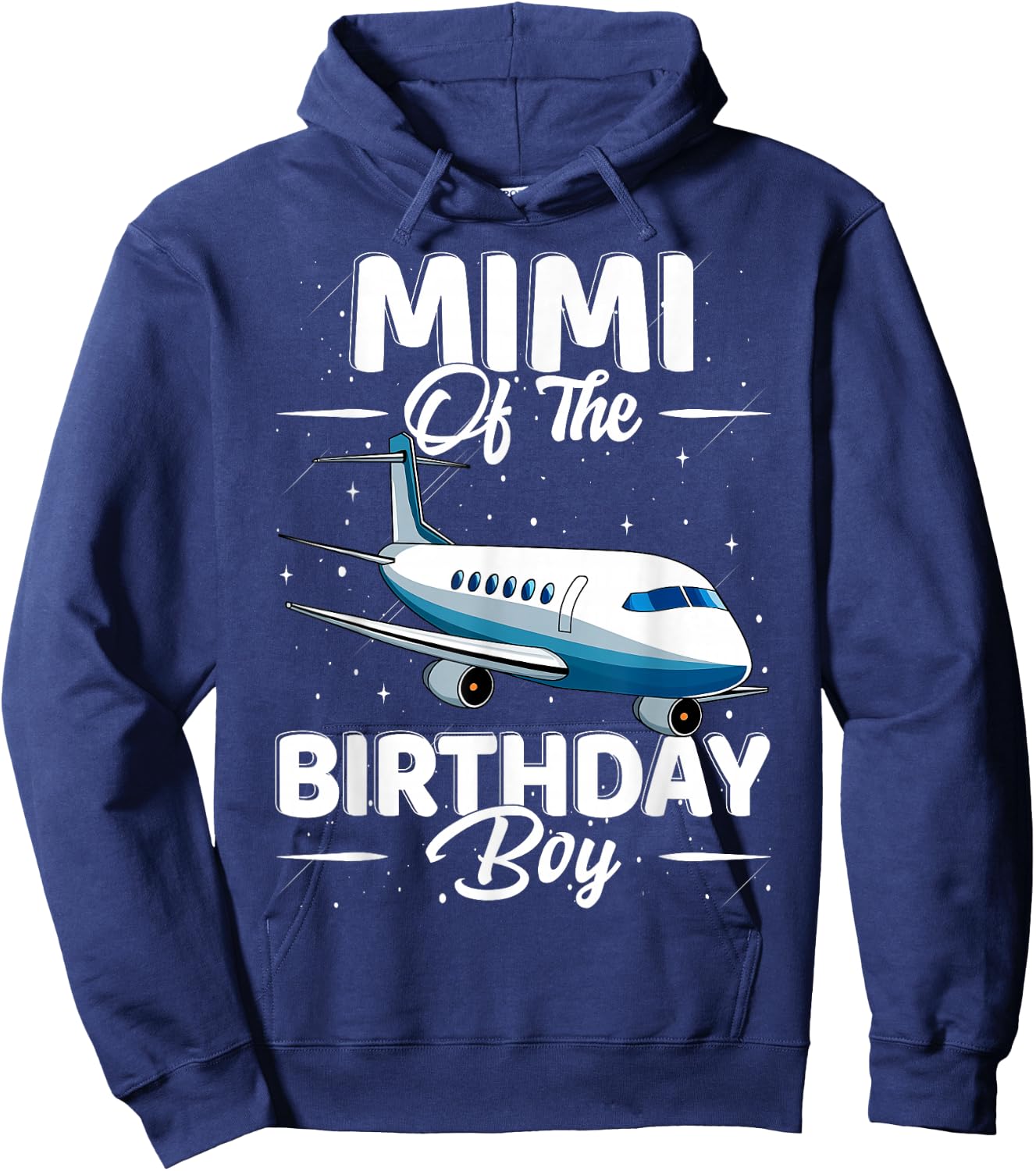 Mimi Of The Birthday Boy Pilot Airplane Matching Family Hoodie - Hoodie | Navy
