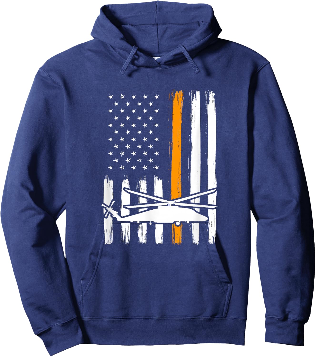 Thin Orange Line Search And Rescue - Retired Coast Guard Hoodie - Hoodie | Navy