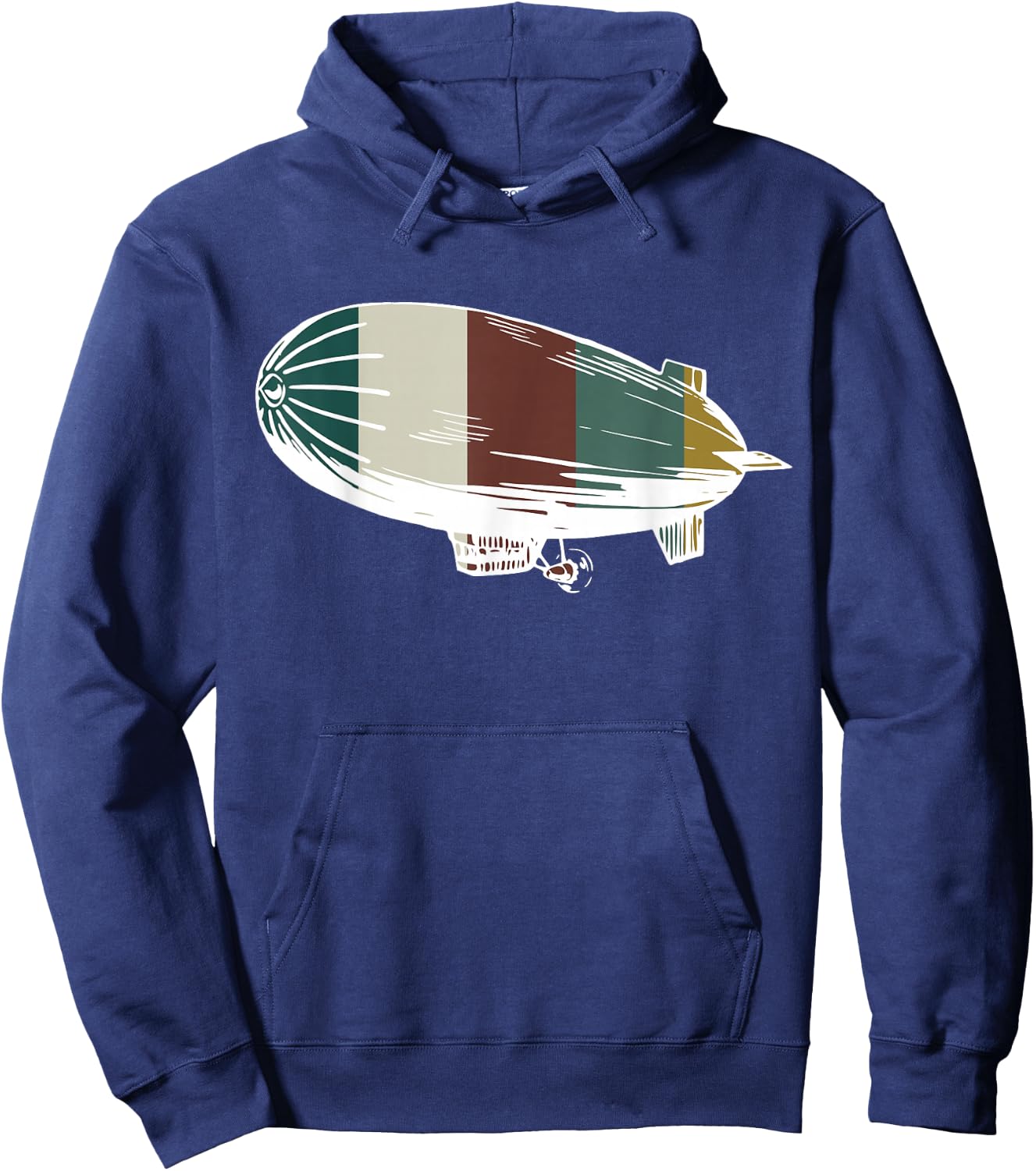 Retro Airship - Vintage Blimp / Zeppelin for Aircraft Lovers Hoodie - Hoodie | Navy