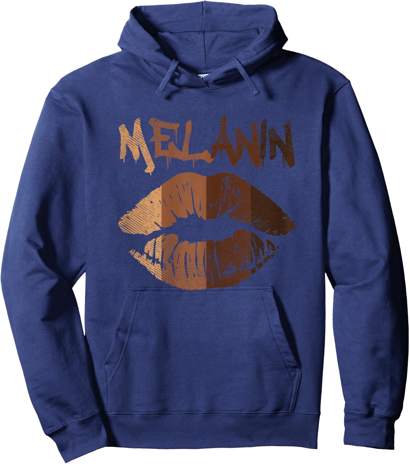 Melanin Lip Kiss BLM BHM Black History Afro Pride Women Gift Hoodie - Hoodie | Navy