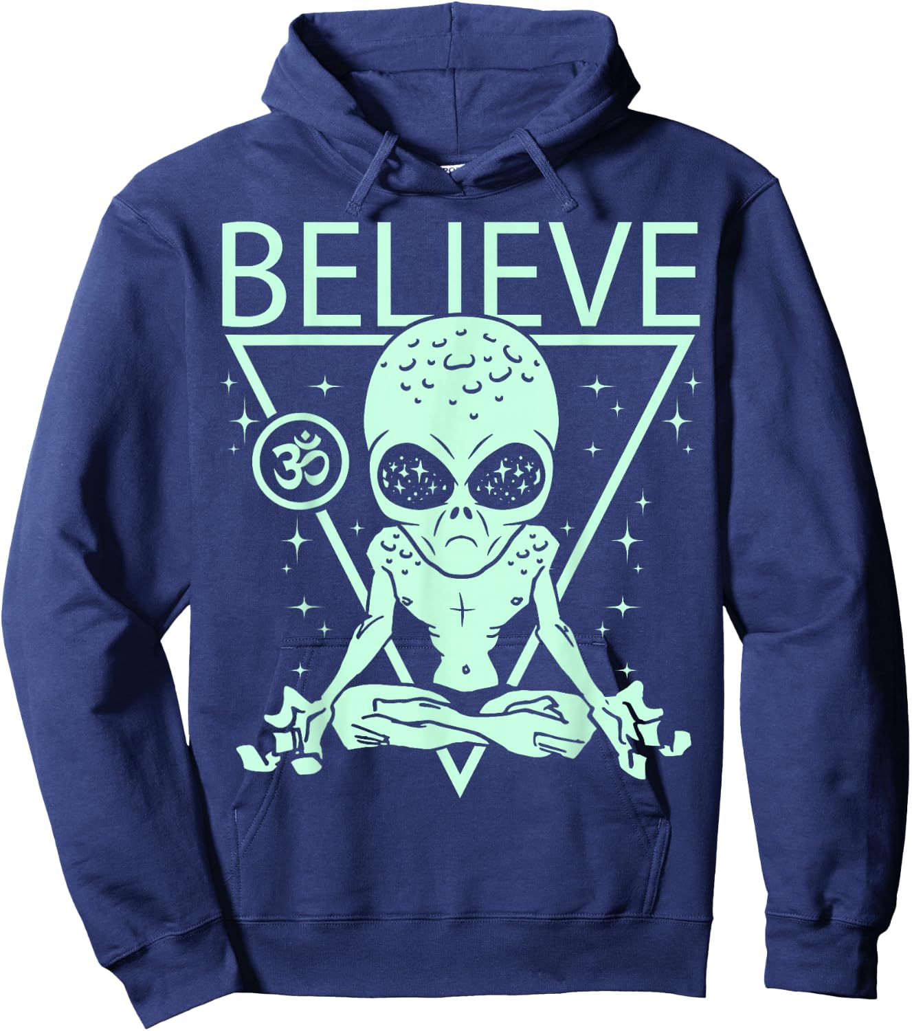 Area 51 Alien Clothing & Aliens Apparel - Believe Alien Hoodie - Hoodie | Navy
