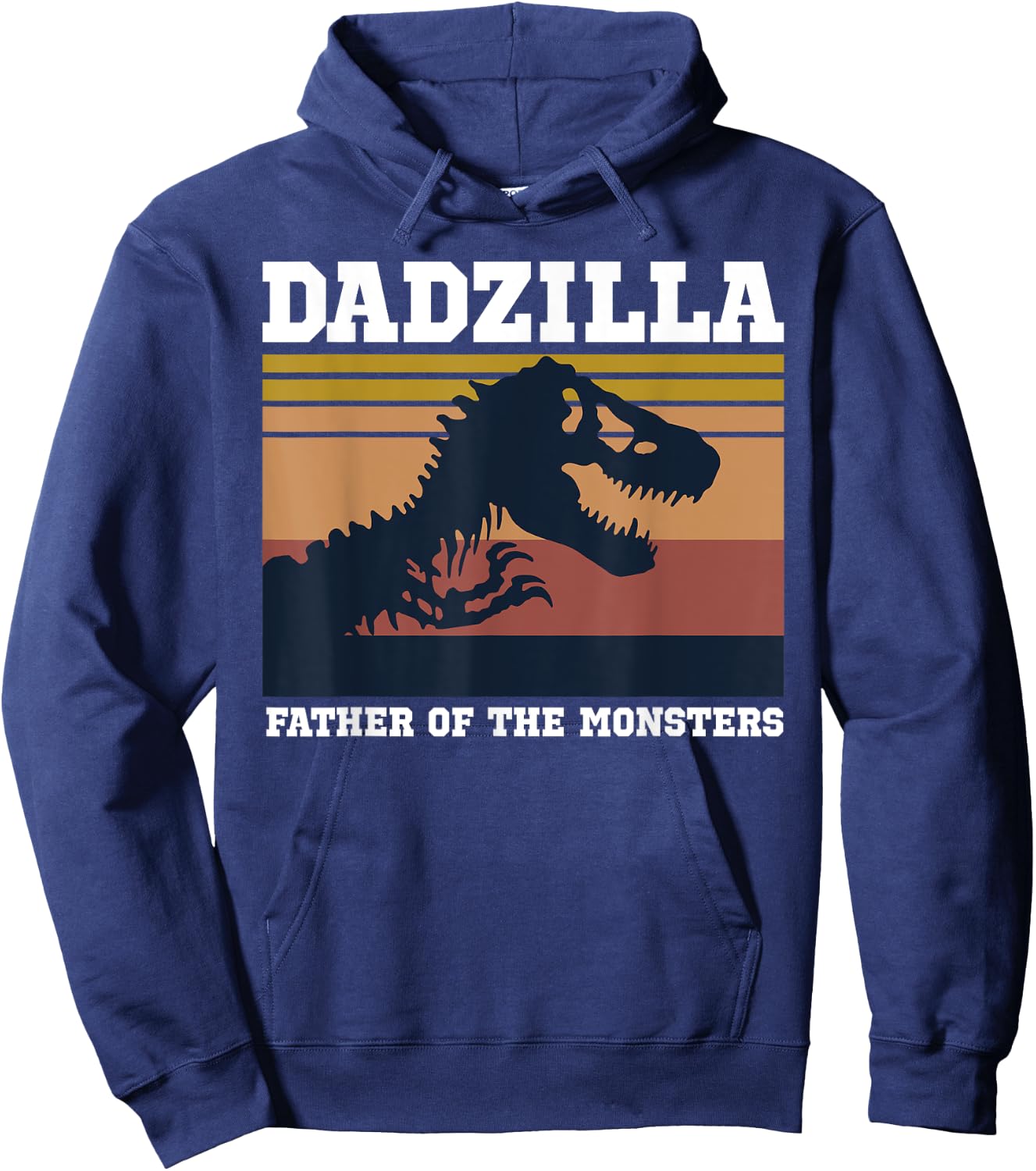 Dadzilla Father Of The Monsters Retro Vintage Hoodie - Hoodie | Navy
