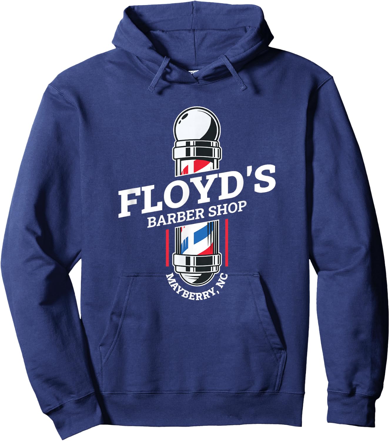 Floyd’s Barber Shop Mayberry North Carolina Hoodie - Hoodie | Navy