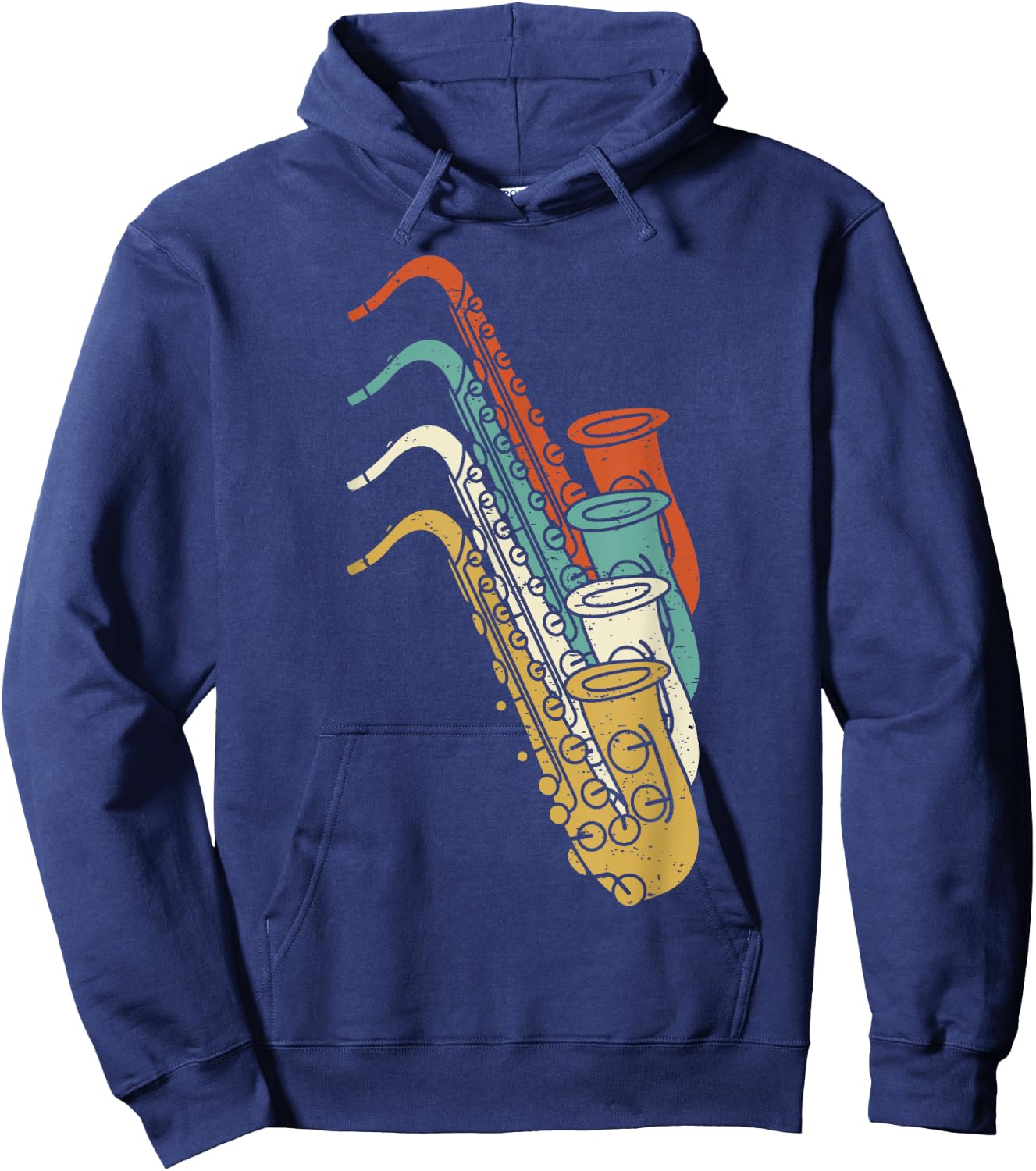 Saxophonist Saxist Sax I Vintage Saxophone Hoodie - Hoodie | Navy