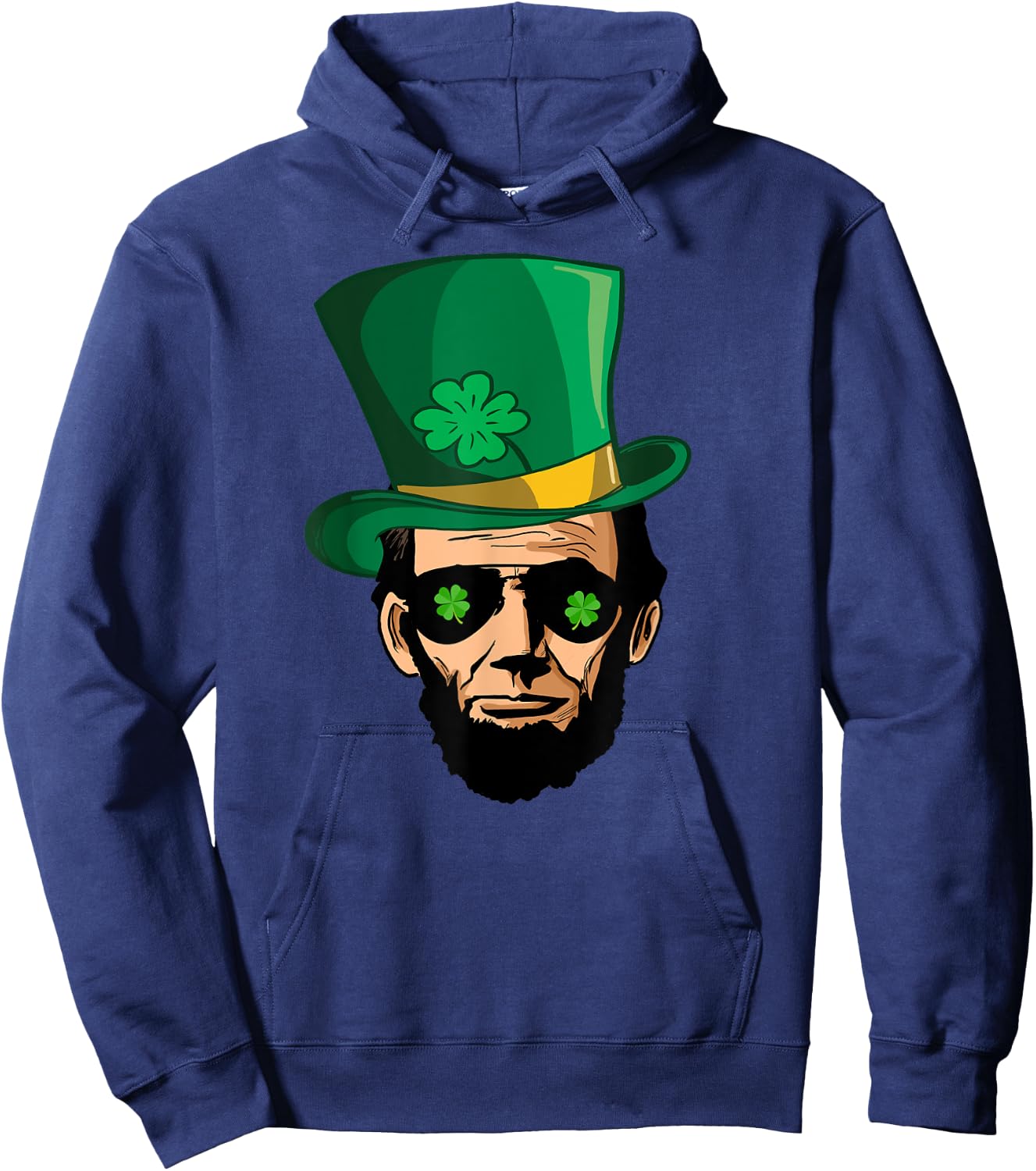 Abraham Lincoln St Patricks Day Shirt Irish Abe Lincoln Hoodie - Hoodie | Navy