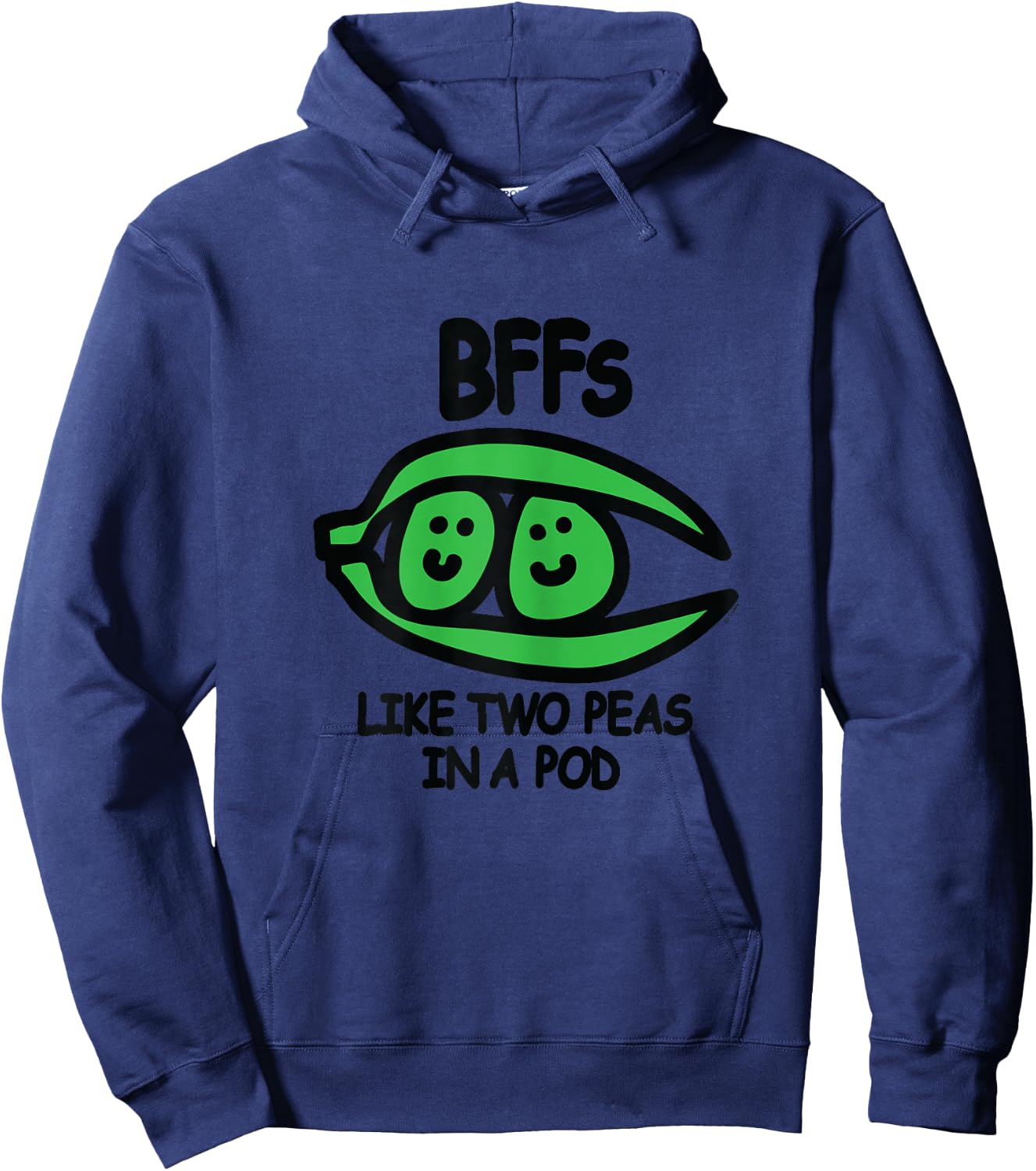 BFF Like Two Peas in A Pod Hoodie - Hoodie | Navy