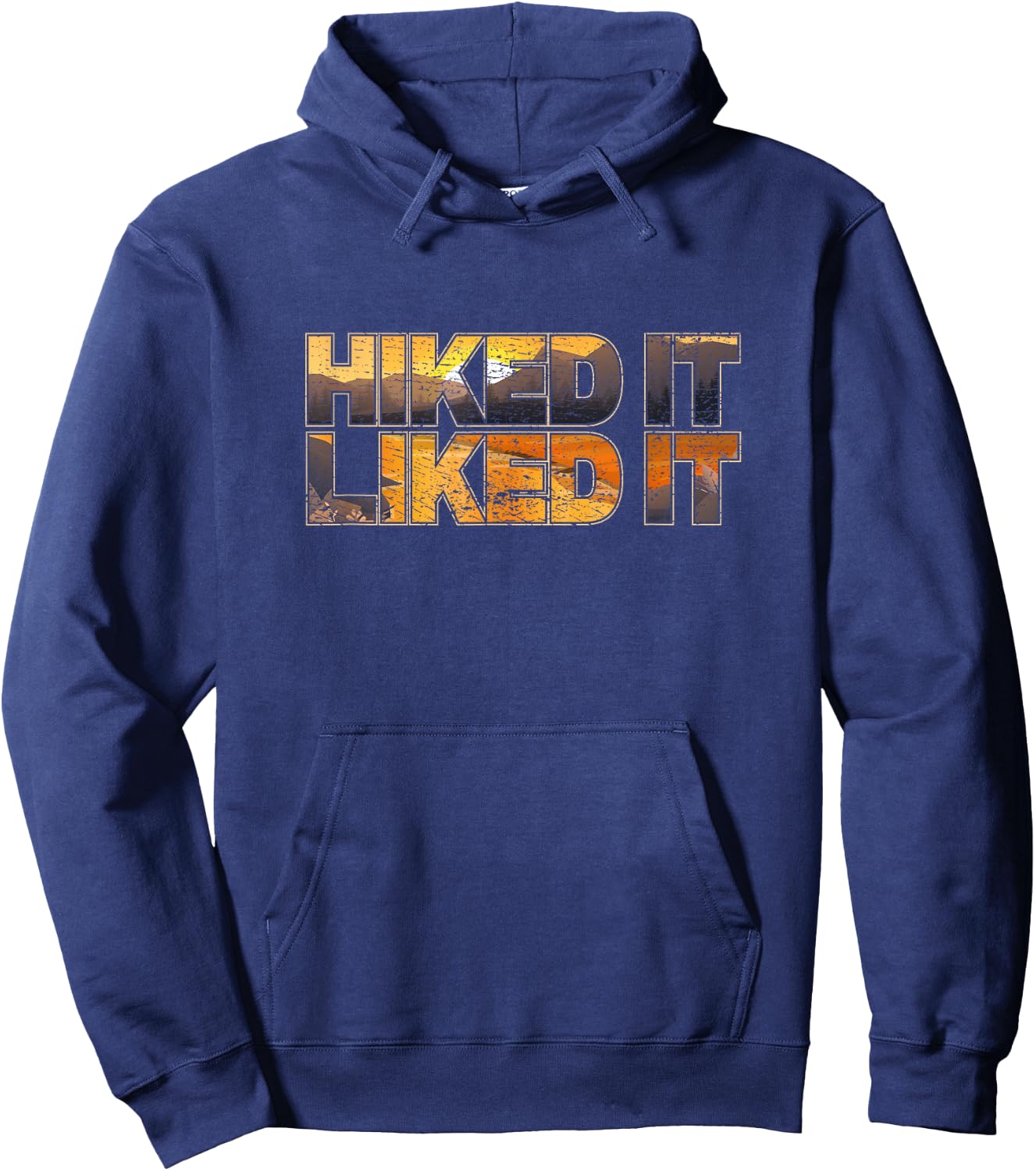 HIKED IT LIKED IT Adventure Hiking & Trail Running Hoodie - Hoodie | Navy