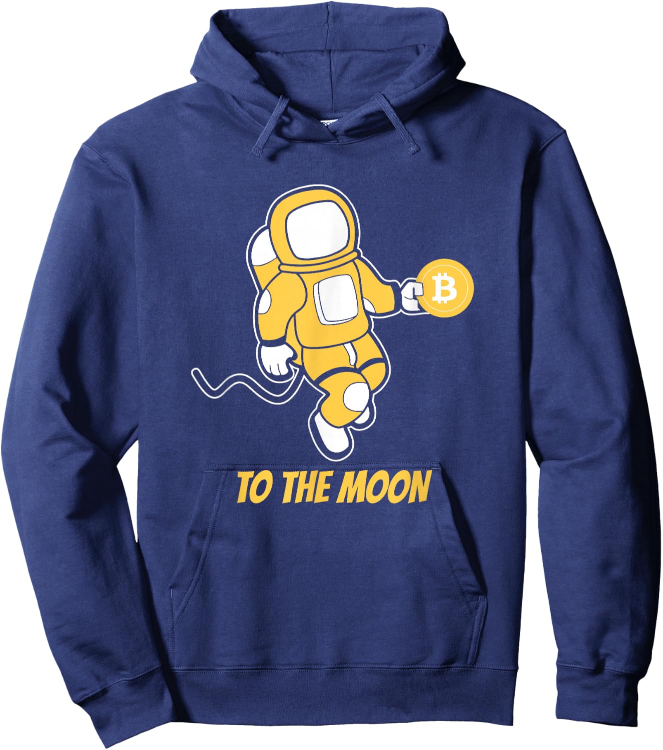 Bitcoin BTC Crypto to the Moon Astronaut Hoodie - Hoodie | Navy