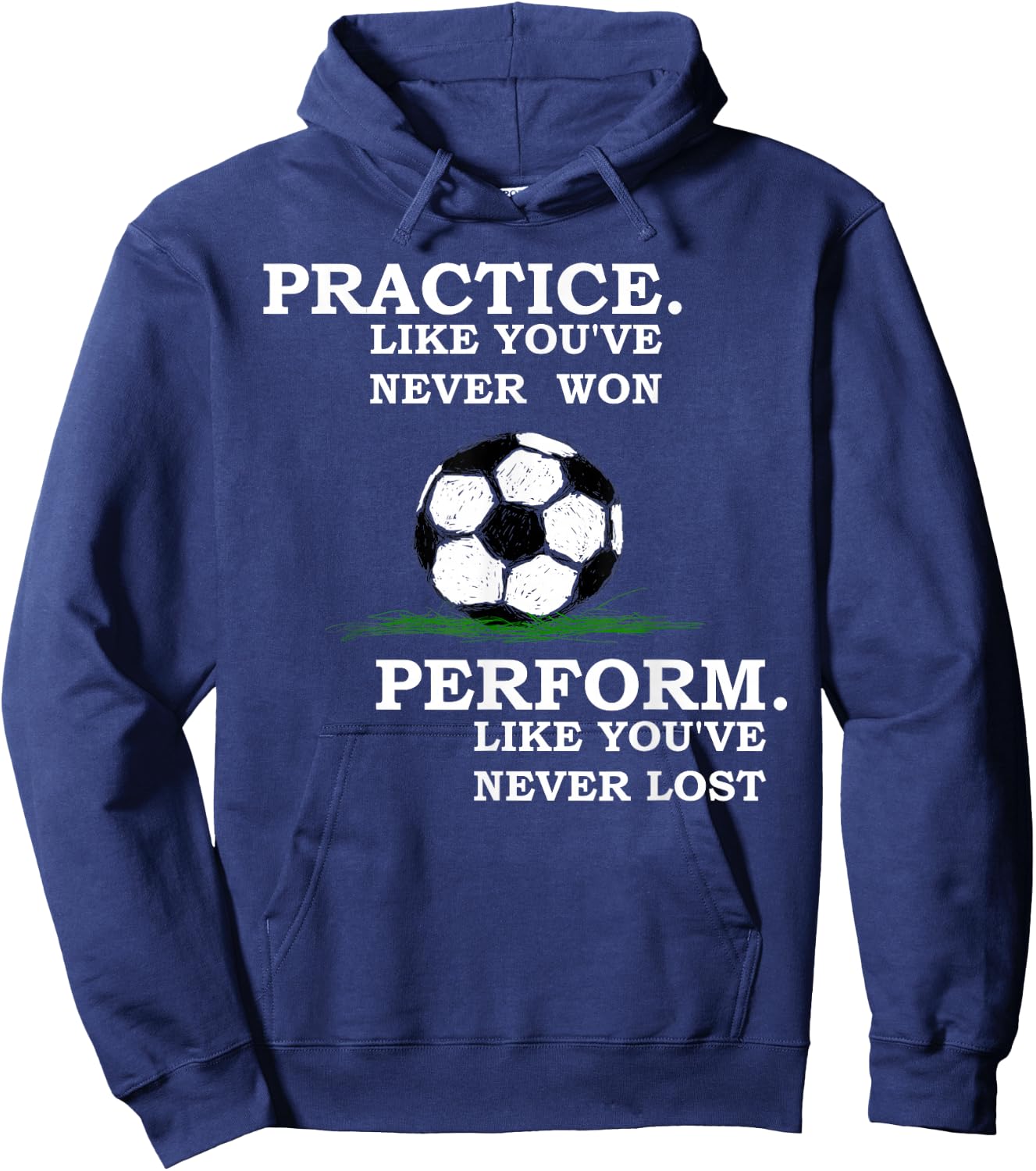 Inspirational Motivation Soccer Quote Training Hoodie - Hoodie | Navy