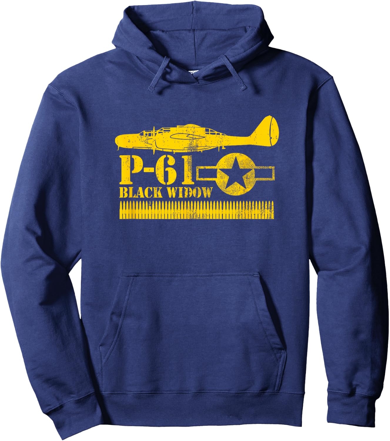 P-61 Black Widow (distressed) Hoodie - Hoodie | Navy