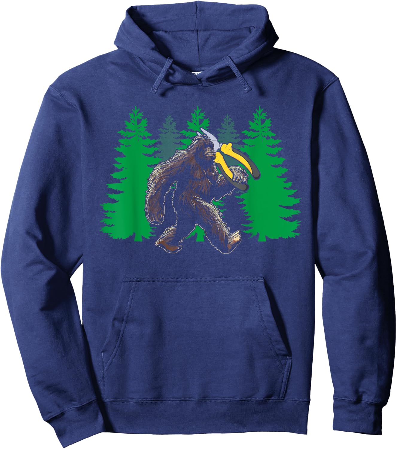 Bigfoot electrician plier sasquatch technician gifts Hoodie - Hoodie | Navy
