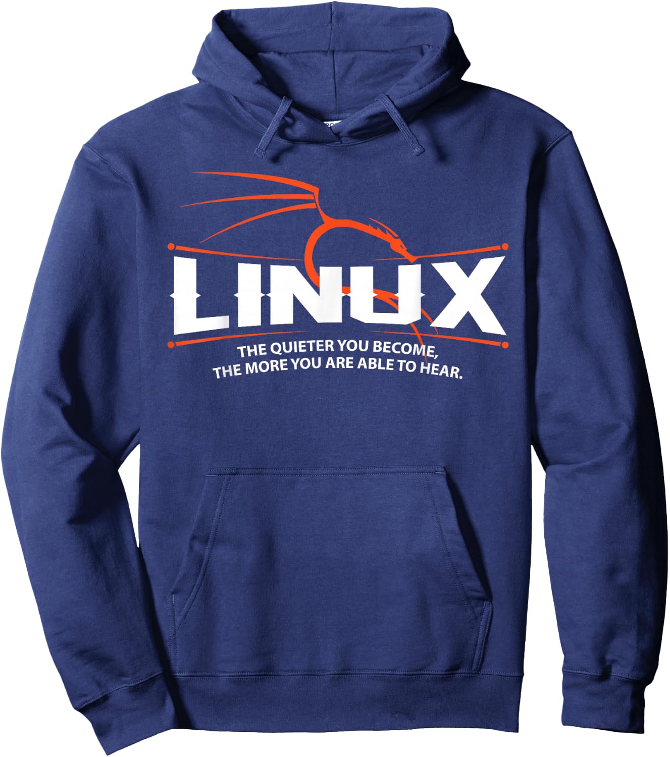 Backtrack Kali Linux Dragon and Tagline Hoodie - Hoodie | Navy
