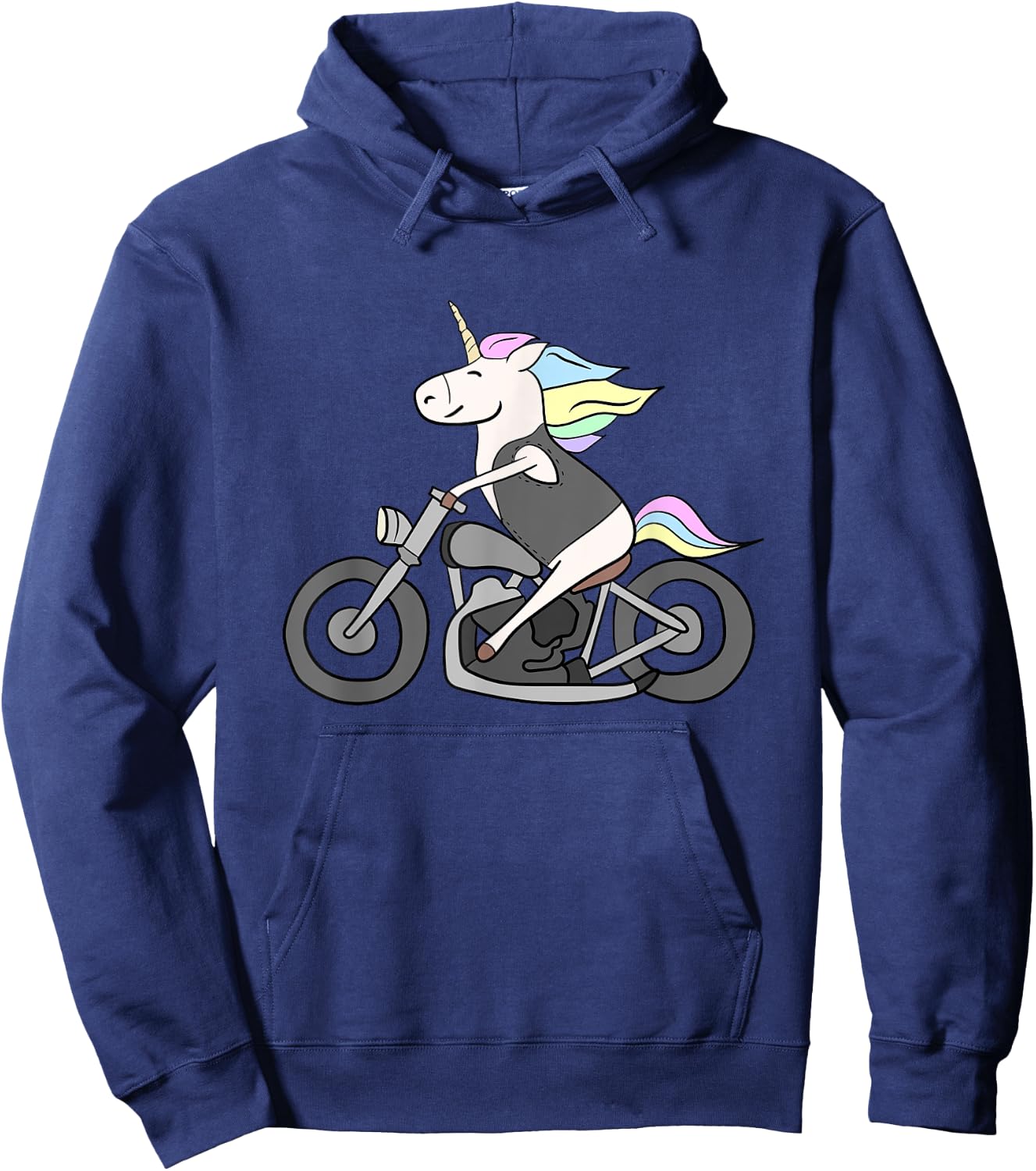 Born To Bike Unicorn I Motorcycle Fan Biker Fun Hoodie - Hoodie | Navy