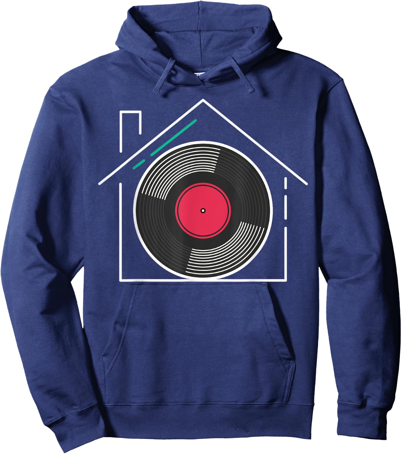 House Music DJ Turntable Hoodie - Hoodie | Navy